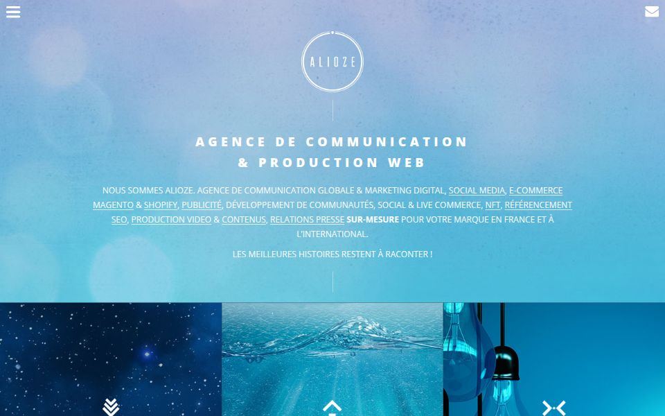 Alioze homepage, September 2026