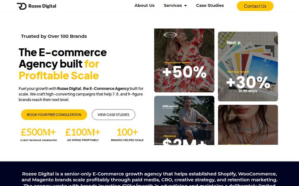 Rozee Digital homepage, September 2026