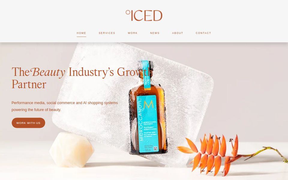 Iced Media homepage, September 2026