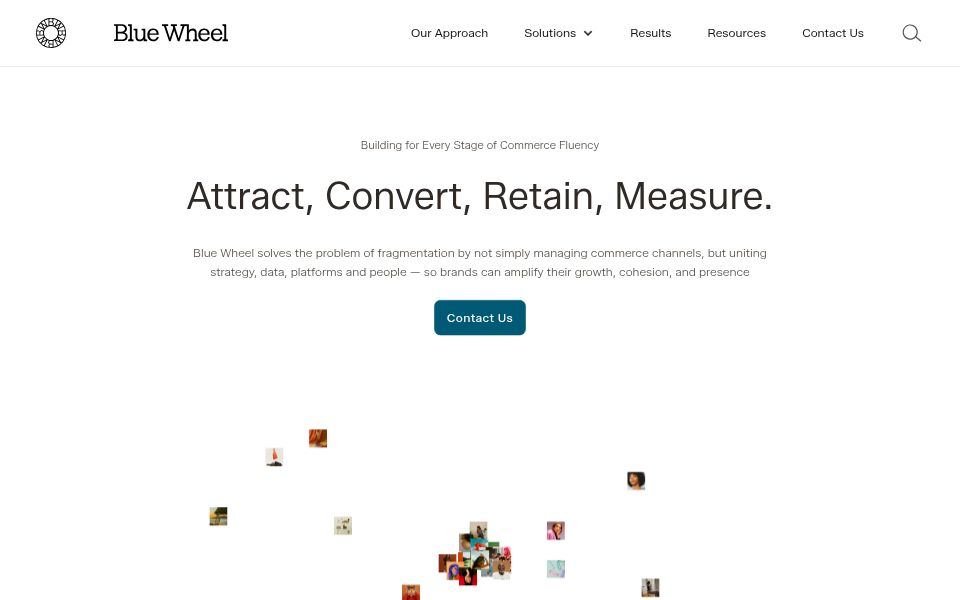 Blue Wheel homepage, September 2026