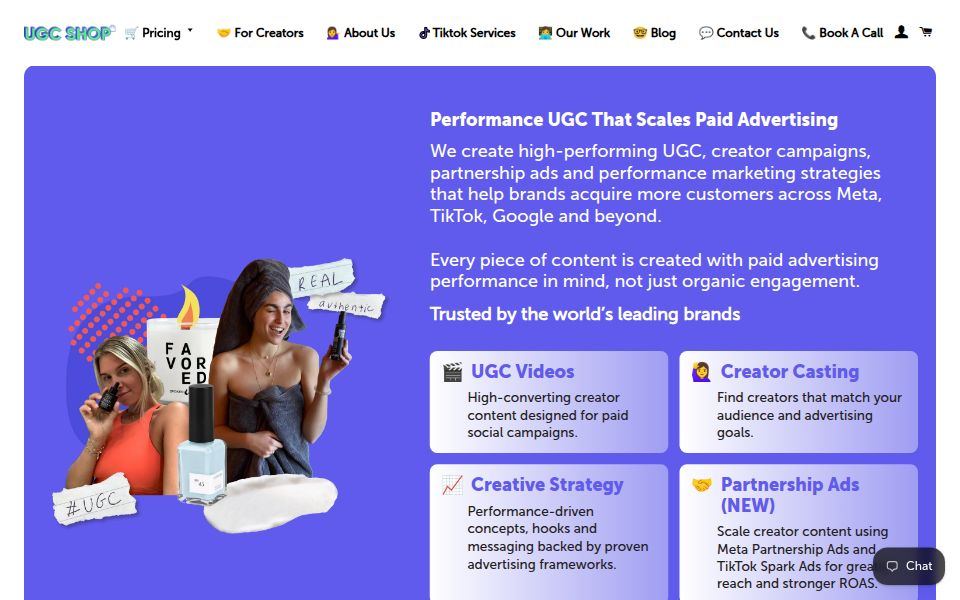 UGC Shop homepage, September 2026