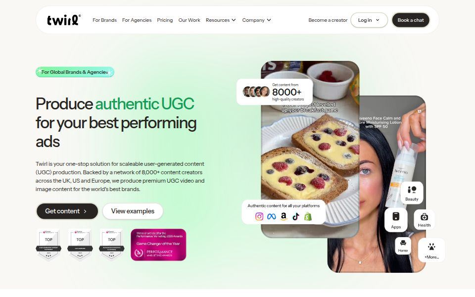 Twirl homepage, September 2026